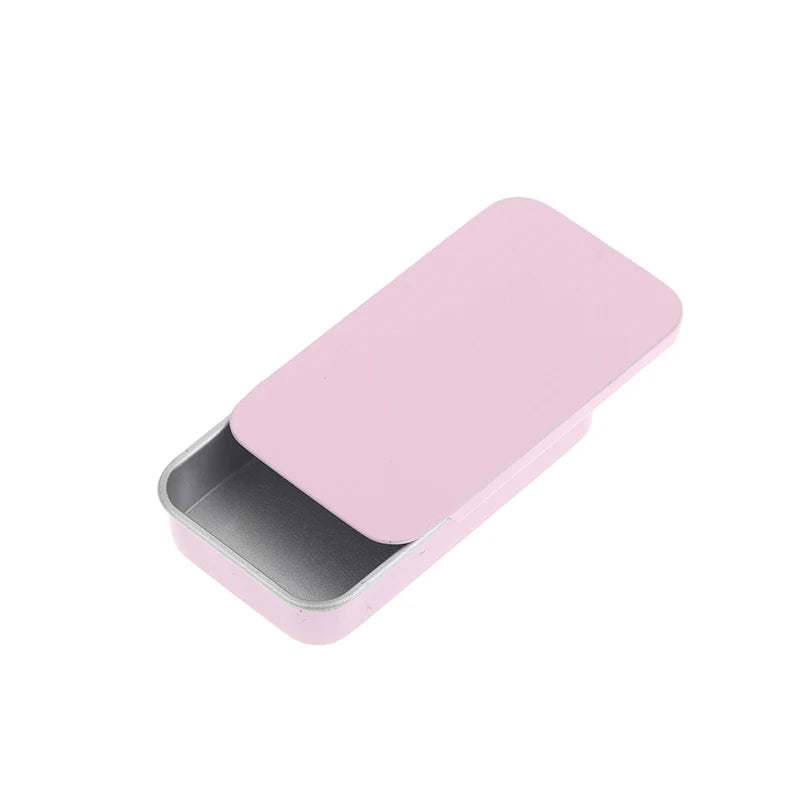 Aluminum Slide Cover Tin Box | Refillable Storage for Lip Balm & More