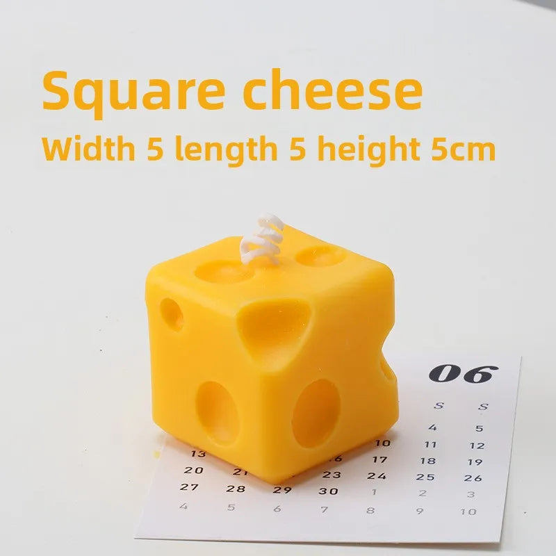 Cheese Aromatherapy Candle Handheld Gift Fragrance Candle Creative Festival Gift Decoration Style Atmosphere Ornament Peaceful Pleasures Health and Wellness A