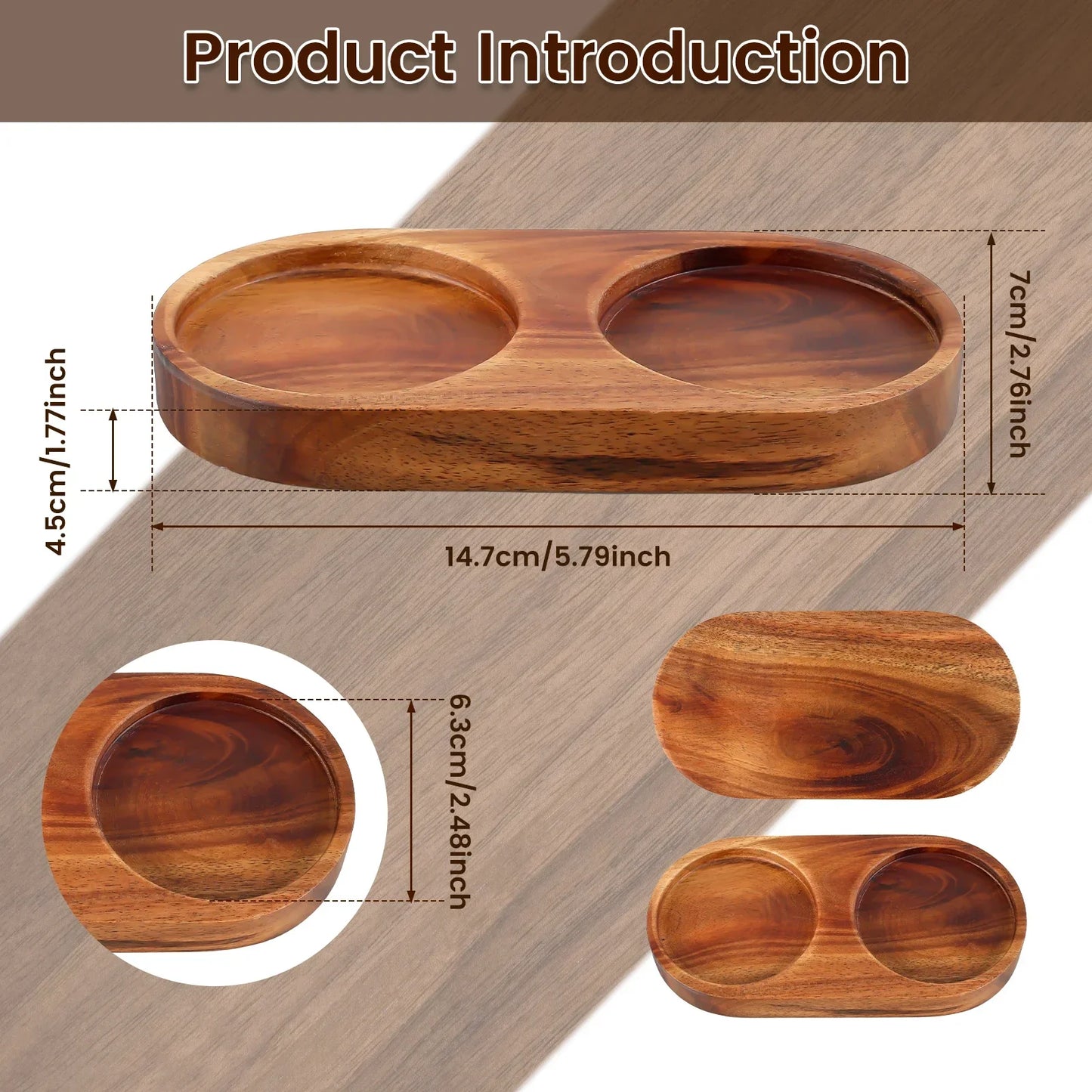 Kitchen Storage Holder Salt and Pepper Mill Tray Multipurpose Wood Tray bracket Pepper Mill Holder Salt Grinder Base Accessories Peaceful Pleasures Health and Wellness