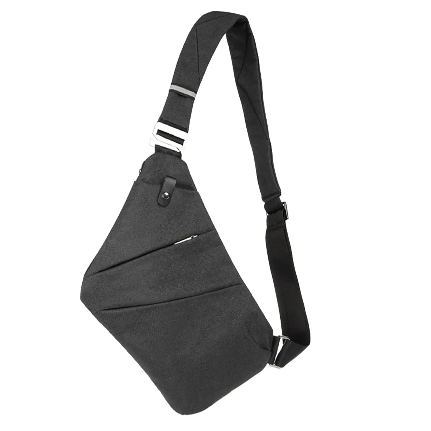 Travel Hiking Chest Bag Daypack Adjustable Strap Thin Lightweight Soulder Bag for Travel Sports Camping Hiking Peaceful Pleasures Health and Wellness black