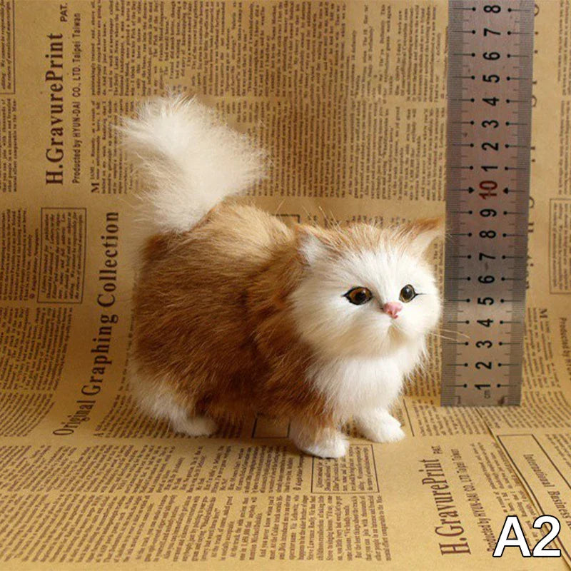 Realistic Simulation Cat Plush Toy – Soft Stuffed Kitten Gift