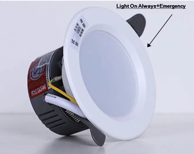 Rechargeable LED Emergency Downlight | Motion Sensor, 90-Min Backup