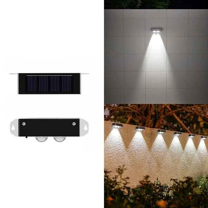 4-Pack Solar Outdoor Wall Lights – IP66 Waterproof Garden Lamps