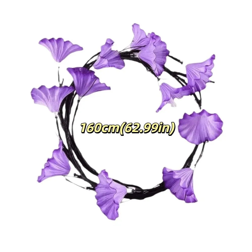 Bendable LED Vine Lights – Flower & Leaf, IP55 Waterproof, 36 LEDs