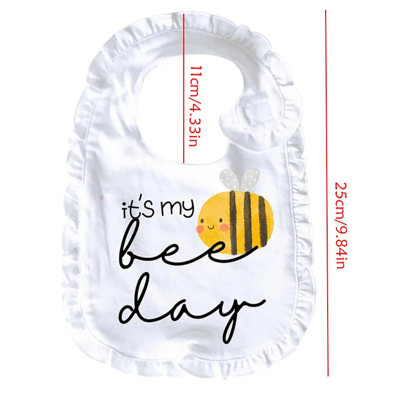 It's My Bee Day Ruffle Bib | Baby 1st Birthday Cake Smash Prop