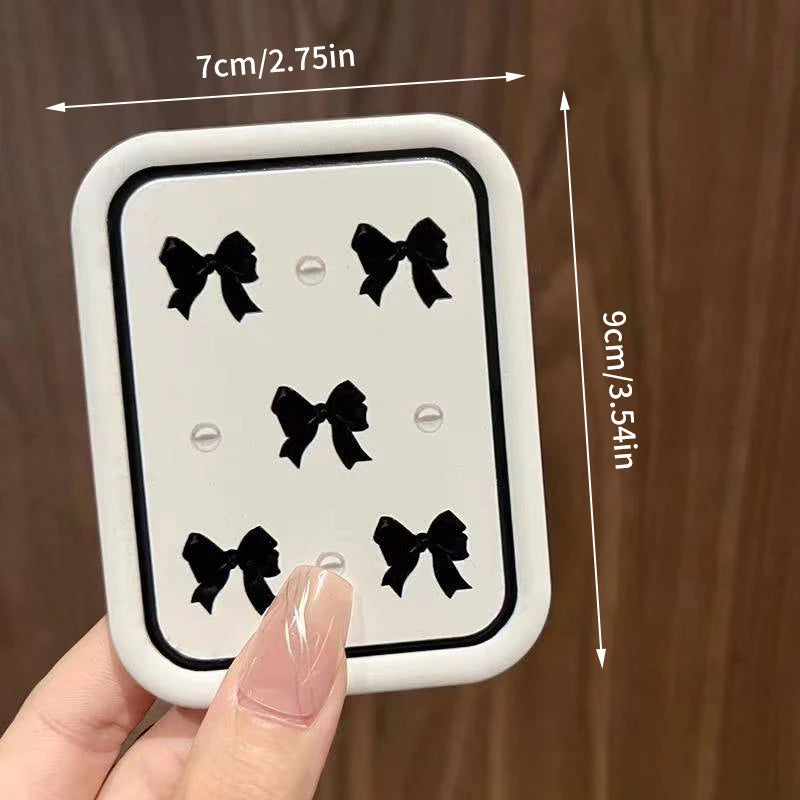 Bowknot Flip-Top Folding Makeup Mirror Portable Pocket Mirror Women Rectangle Cosmetic Make Up Mirror With Comb Peaceful Pleasures Health and Wellness