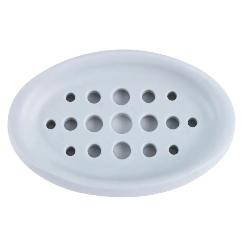 Silicone Soap Drain Box Filter Tray for Bathroom Kitchen Waterproof Soap Holder with Laundry Brush Practical Household Supplies Peaceful Pleasures Health and Wellness blue
