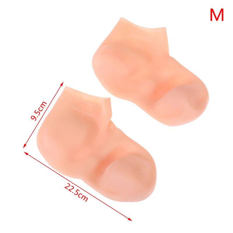 1Pair Feet & Hand Care Socks Gloves Silicone Gel Socks Moisturizing Foot Skin Care Hand Protectors Anti Cracking Spa Home Use Peaceful Pleasures Health and Wellness M36-38
