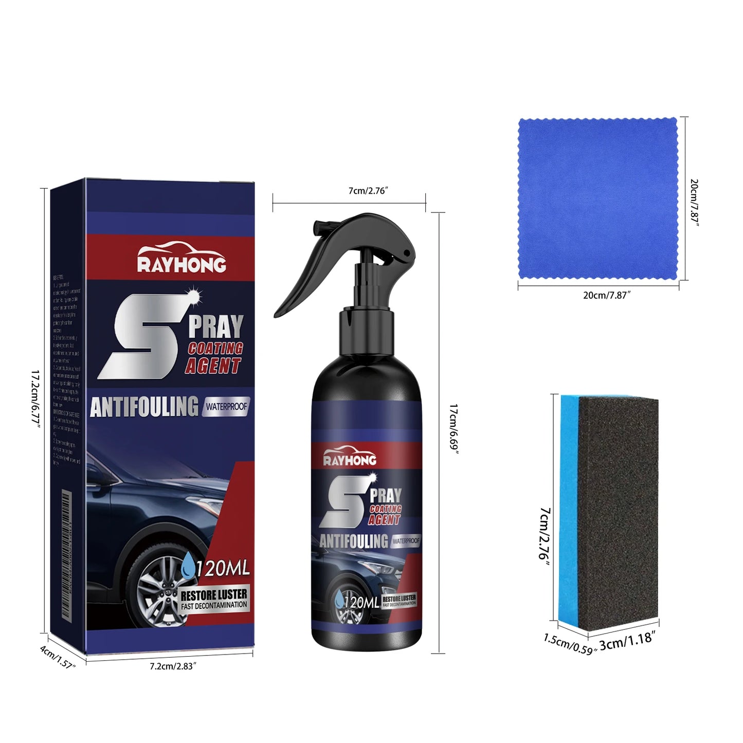 Rayhong Nano Car Coating Spray – Paint Cure, Shine & Protection