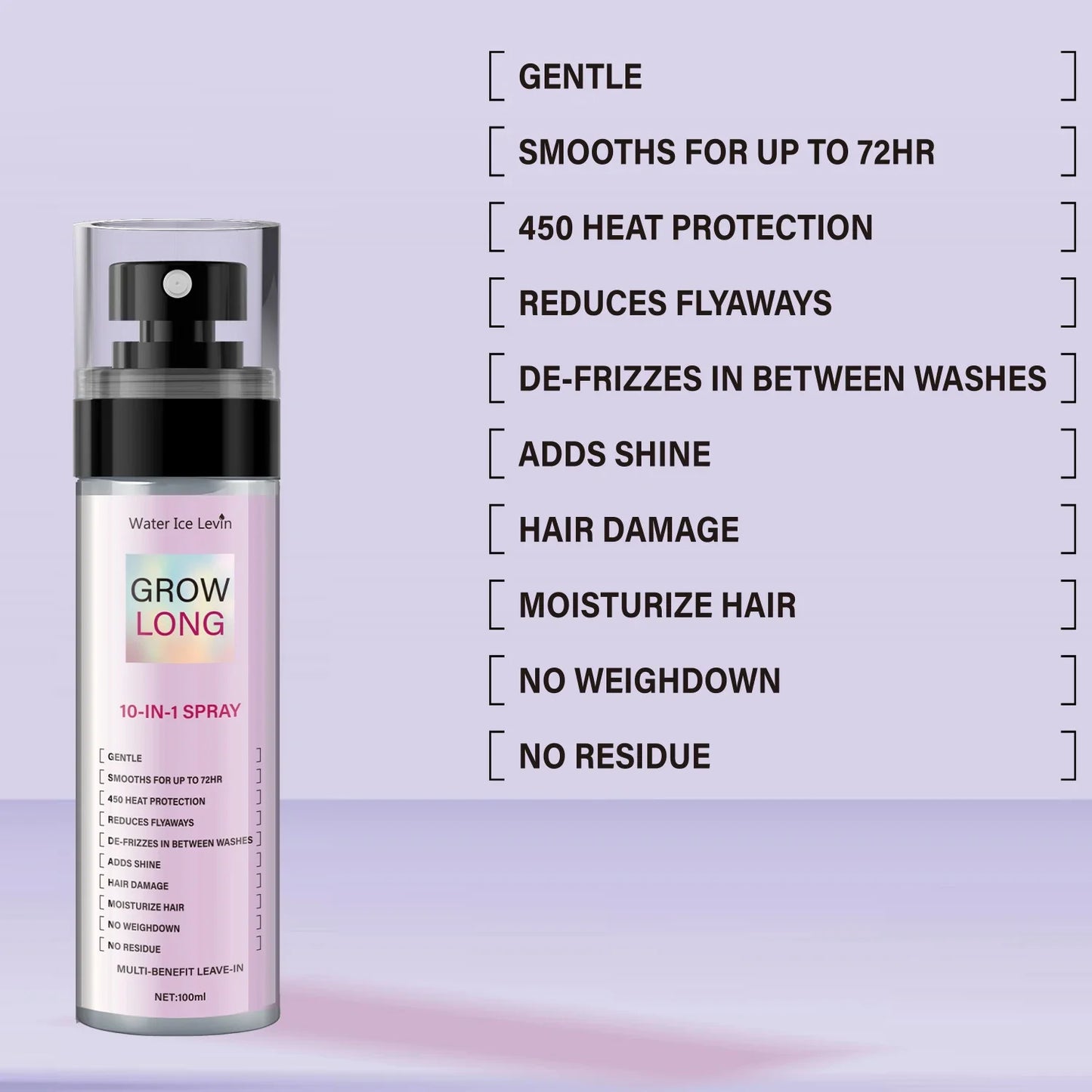 10-in-1 Leave-In Hair Spray – Caffeine, Ginseng & Vitamin E