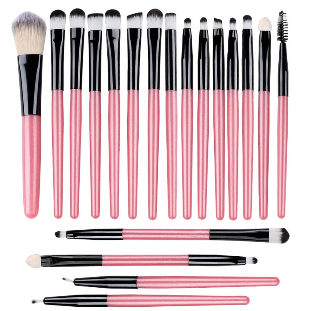 RUNTOIN 20Pcs Makeup Brush Set – Eye, Blending & Foundation