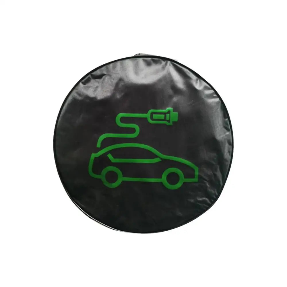 Electric Car Charger Cable Bag Waterproof EV Charger Cable Handled Bag EV Extension Cords Adapters Container Car Trunk Organizer Peaceful Pleasures Health and Wellness Round 420D