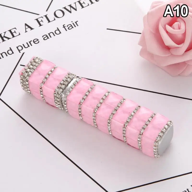 Rhinestones-Encrusted Fragrance Bottle Refillable Fragrance Atomizer For Travel Spray Bottle Cosmetic Container Empty Bottle Peaceful Pleasures Health and Wellness A10