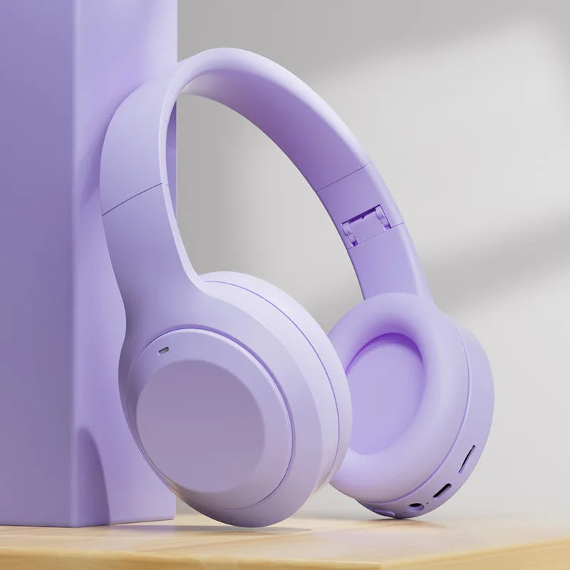 M5 Wireless Headset Bluetooth 53 HiFi Stereo Noise Cancelling Gaming Earphones Foldable Headband with Microphone Earbuds Peaceful Pleasures Health and Wellness PURPLE