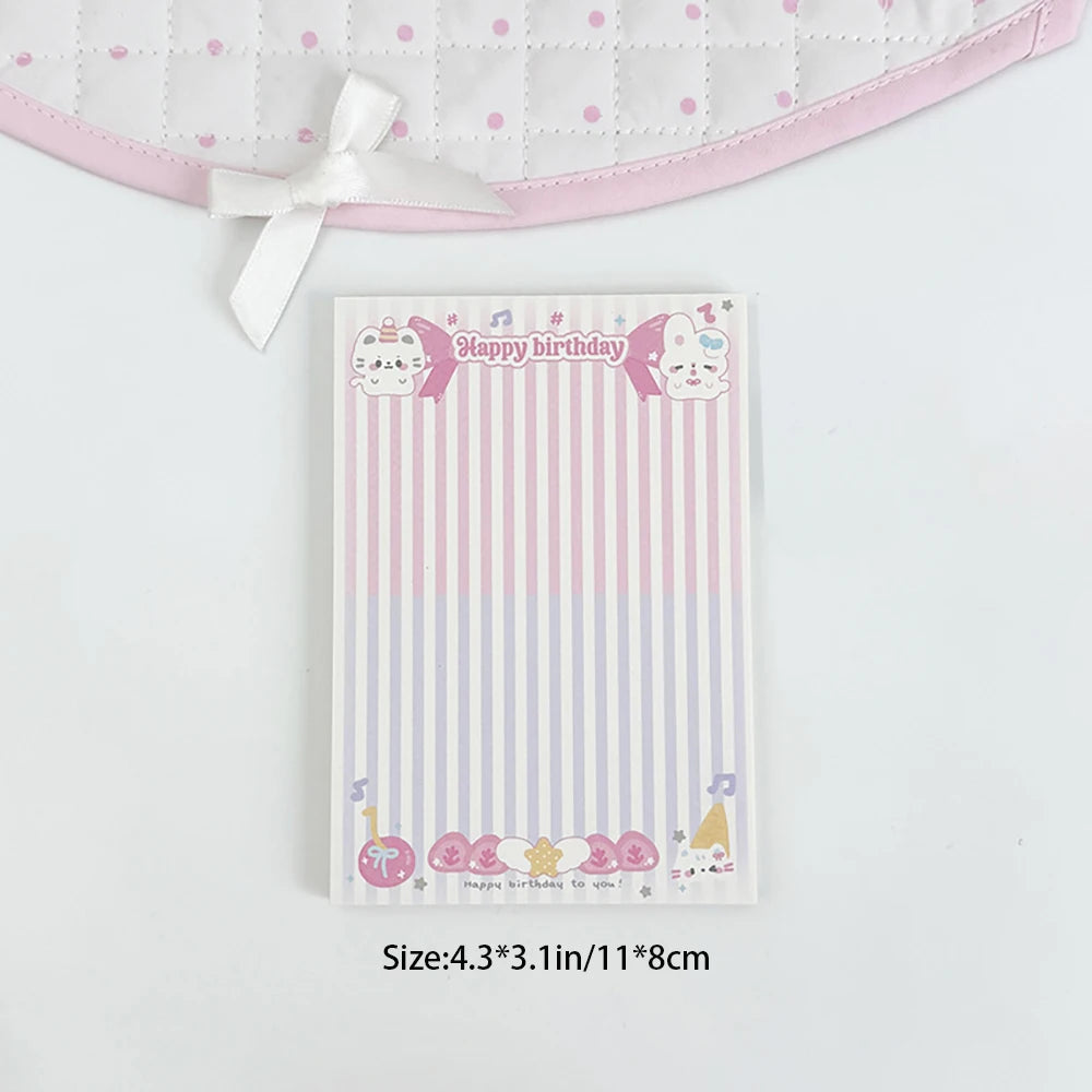 50 Sheets Cartoon Note Book Cute Non Sticky Message Notebook Student