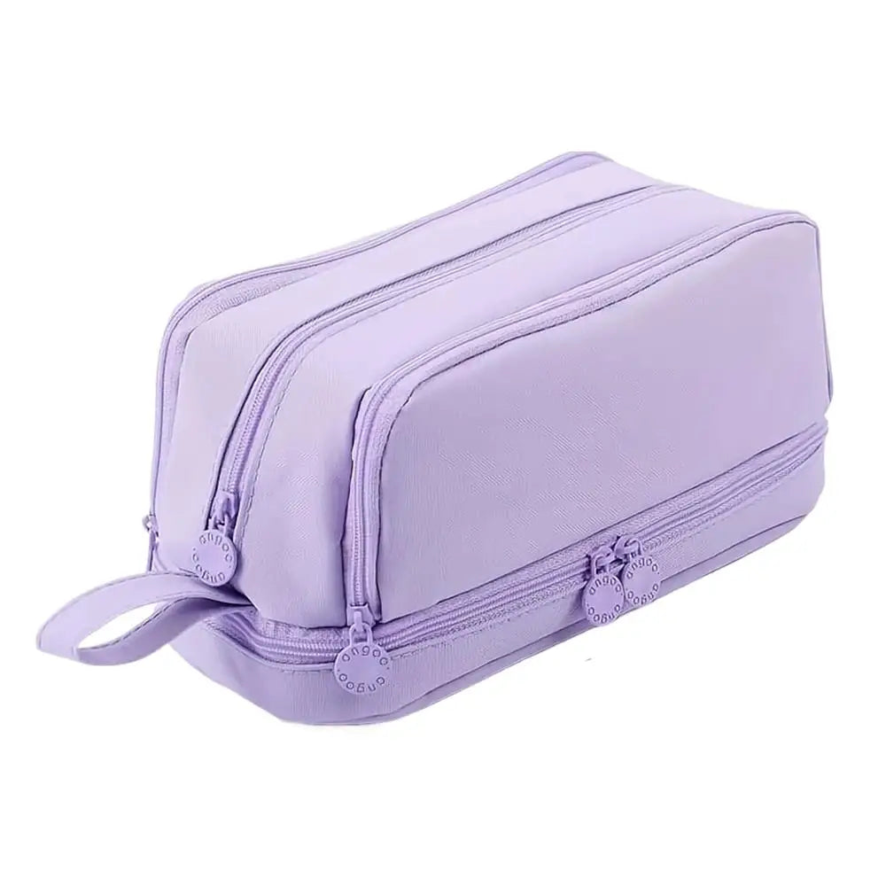 Large Capacity Multilayer Pencil Case – Nylon Zipper Pouch