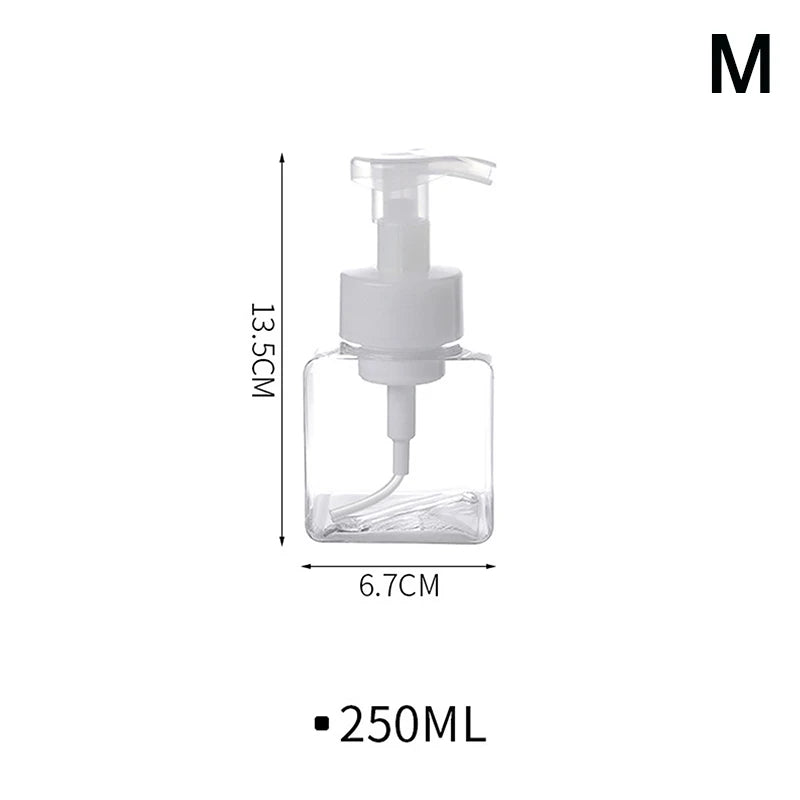 250/450ml Transparent Large Foam Dispenser Plastic Pump Bottles Mini Empty Soap Refillable Bottle For Travel Shampoo Bottles Peaceful Pleasures Health and Wellness M