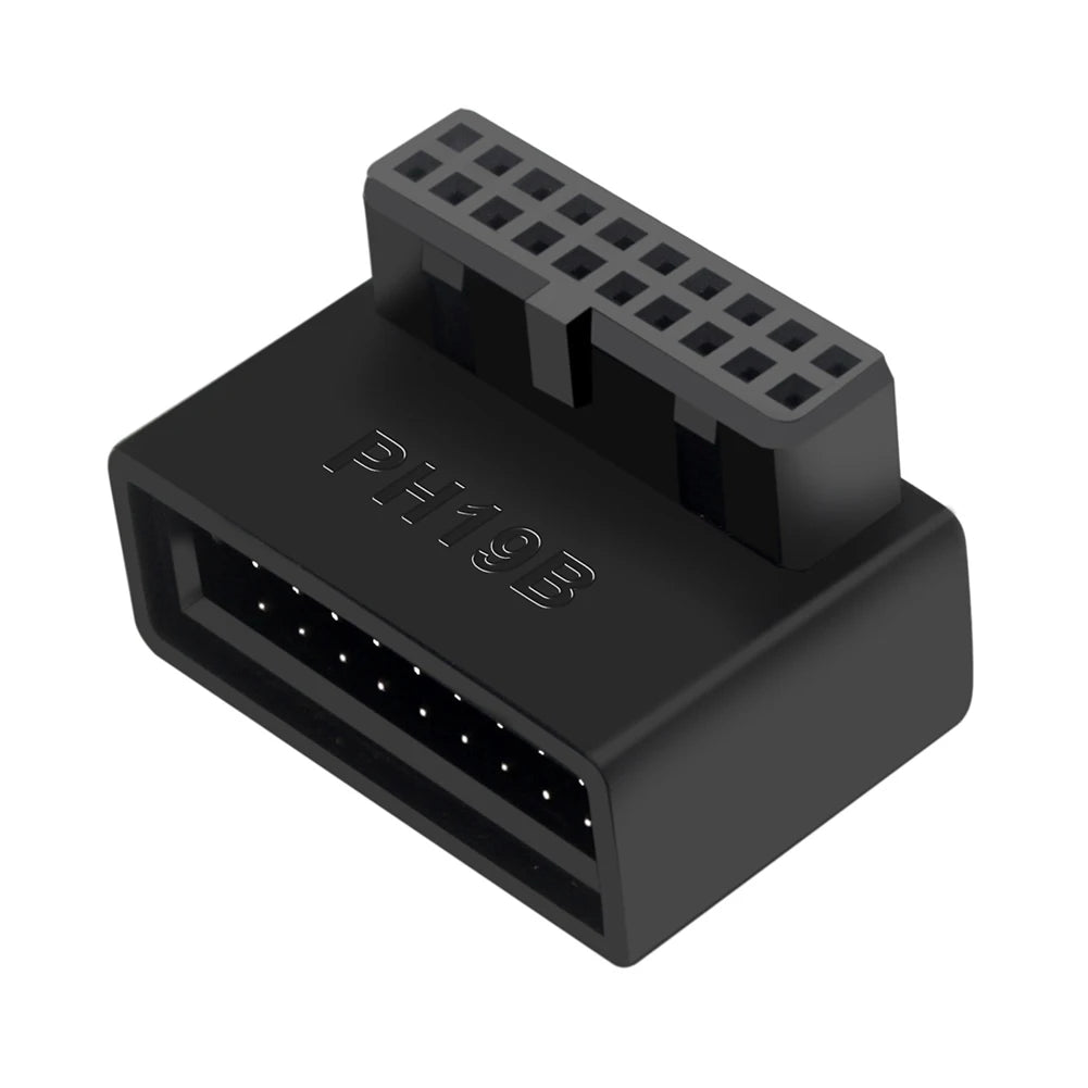 USB 3.0 19P 20P 90 Degree Computer Motherboard Header Adapter Plug-in Converter PC Desktop High Speed Mainboard Connector Plugs Peaceful Pleasures Health and Wellness TypeB