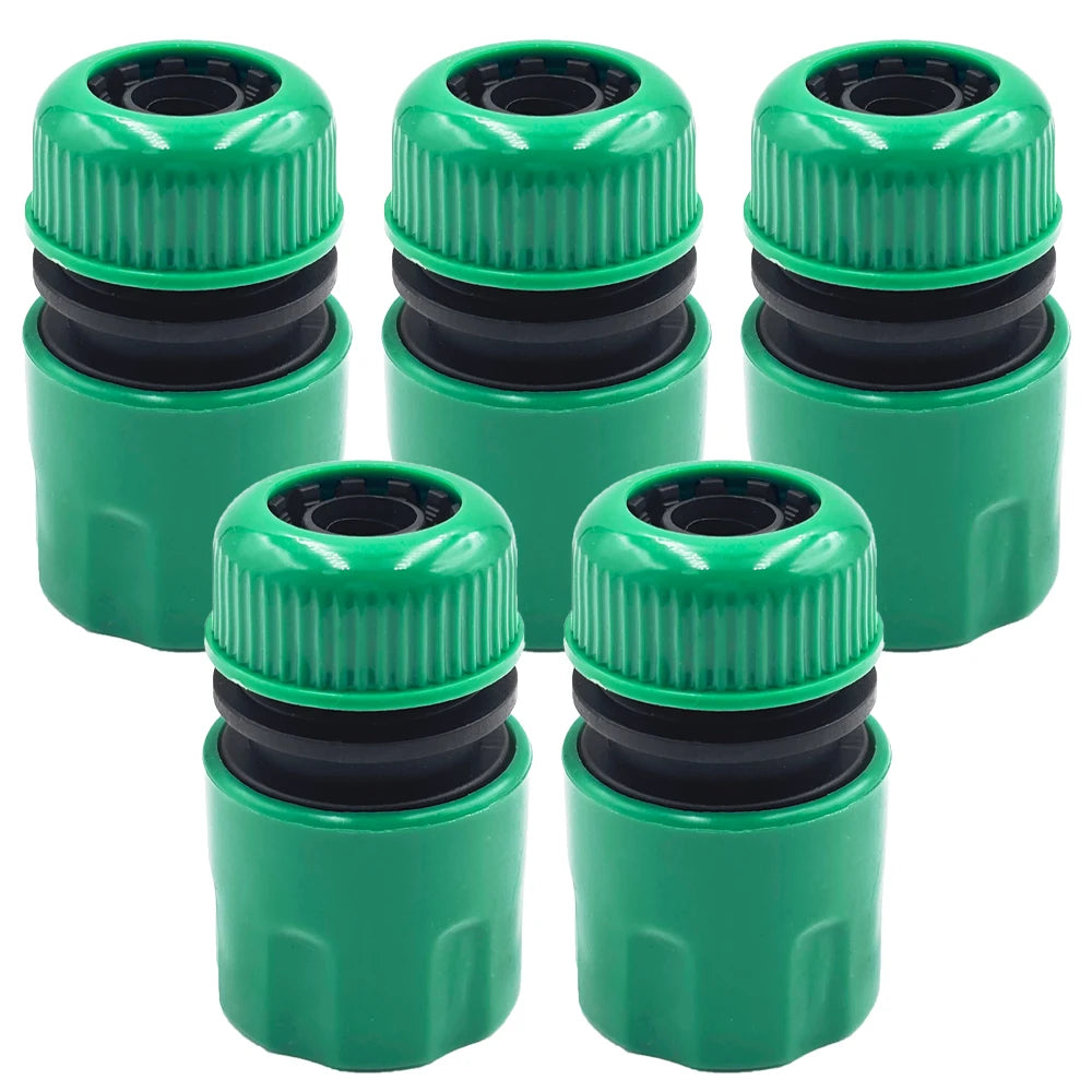 5 Pcs 1/2 " Hose Joint Quick Coupling Connector For Garden Irrigation Plastic Car Wash Peaceful Pleasures Health and Wellness