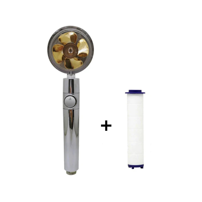 360° Rotating High-Pressure Water-Saving Shower Head with Filter