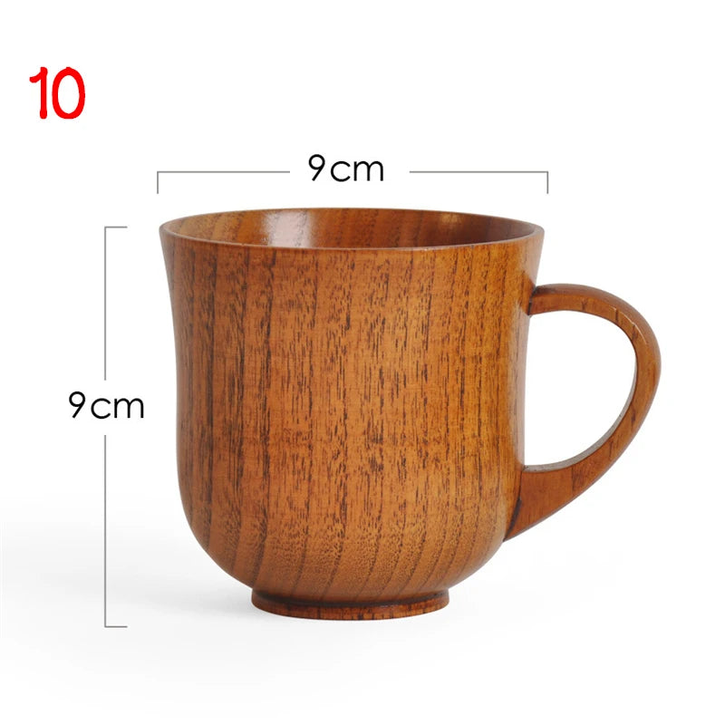 Handmade Natural Wood Mug – Japanese Style Tea, Coffee & Drink Cup, Eco-Friendly