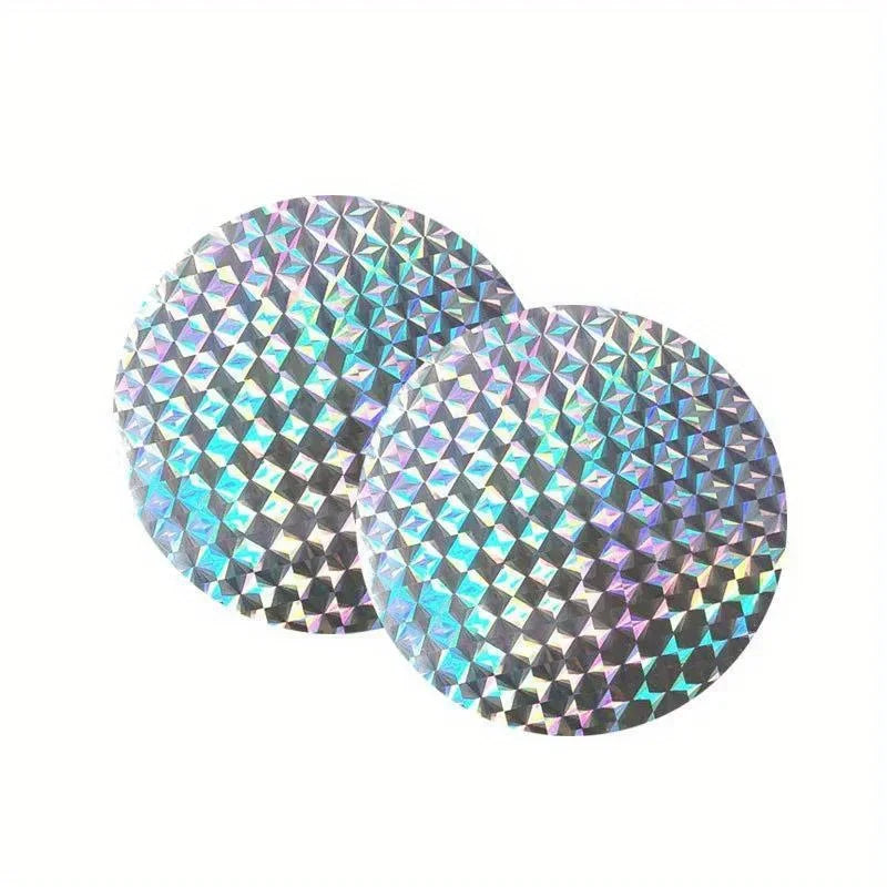 20 pcs Round Paste Type Bird Repellent Tape Reflective Anti Bird Scare Eflective Stick Tape Pigeon Farm Bird Chasing Tools Peaceful Pleasures Health and Wellness