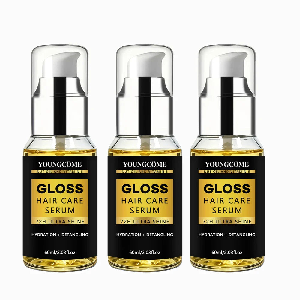 YOUNGCOME Nut Oil & Vitamin E Hair Serum | 72H Shine & Frizz Control