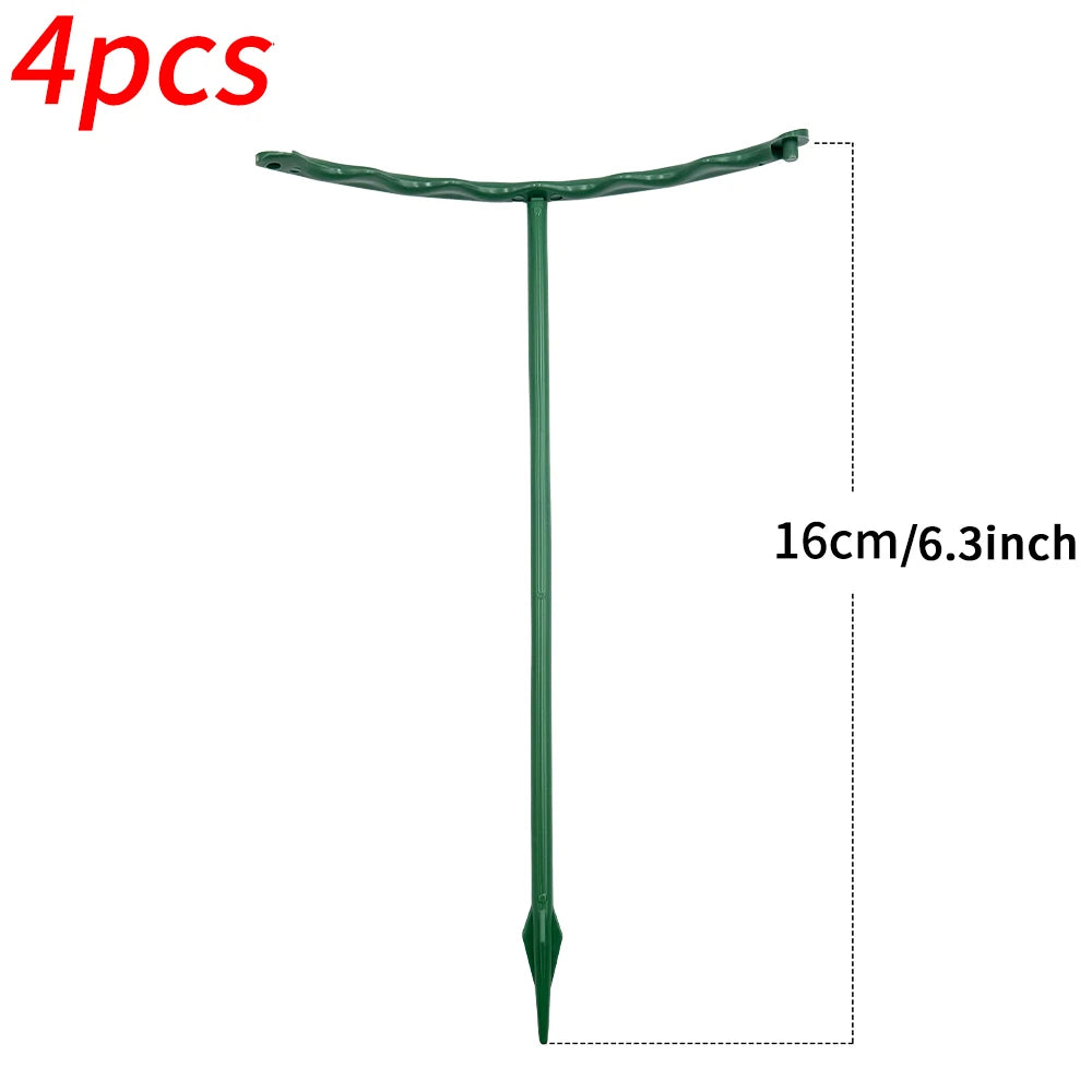 2/4/8PCS Plastic Plant Support Pile Frame Greenhouse Arrangement Semicircle Fixed Rod Indoor Flower Plant Vine Climbing Bracket Peaceful Pleasures Health and Wellness 4PCS-S