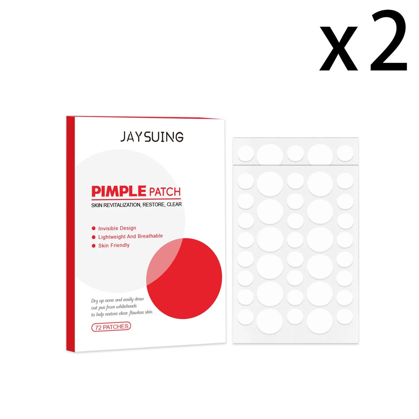 Jaysuing Acid Acne Patches Invisible Hydrocolloid Pimple Patch for Face Spot Treatment for Blemishes Zits Day Night Use Peaceful Pleasures Health and Wellness 2 Box