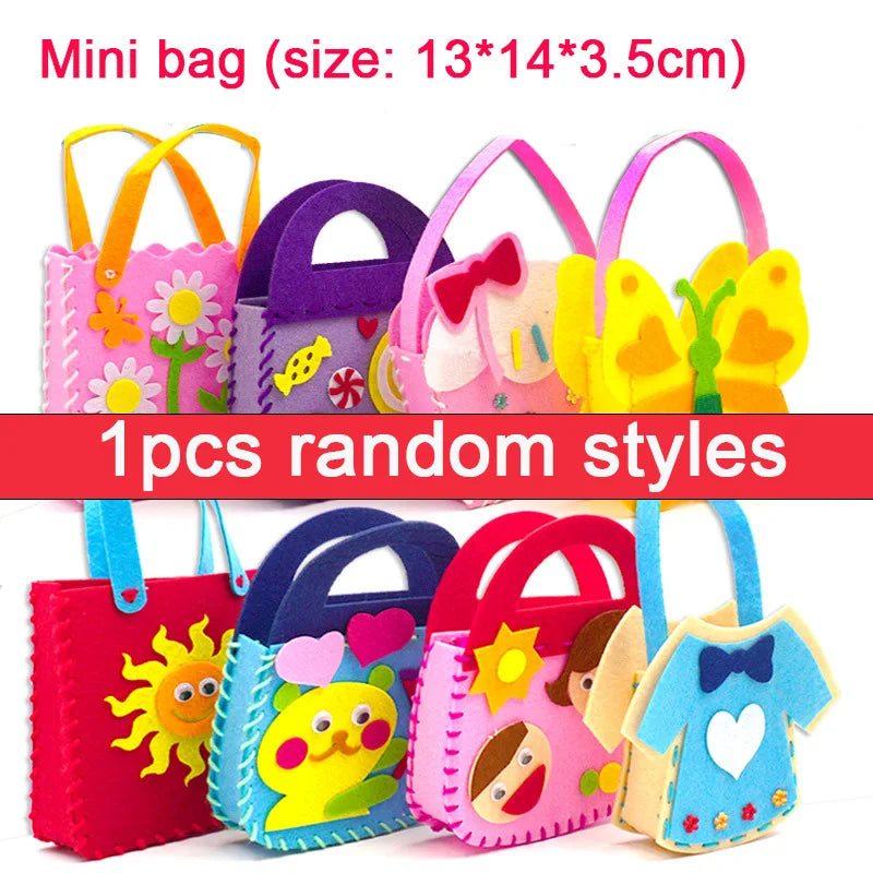 DIY Sewing Felt Bag Kids Education Toy Cute Cartoon Animal Hand Safe
