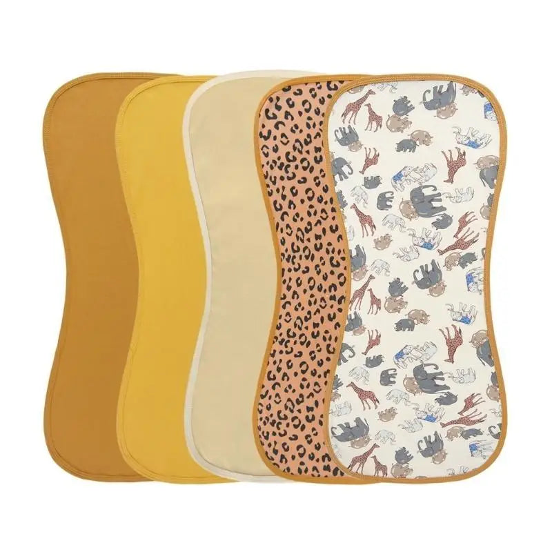 Soft Cotton Baby Burp Cloths – 3 or 5 Pack Infant Feeding Bibs