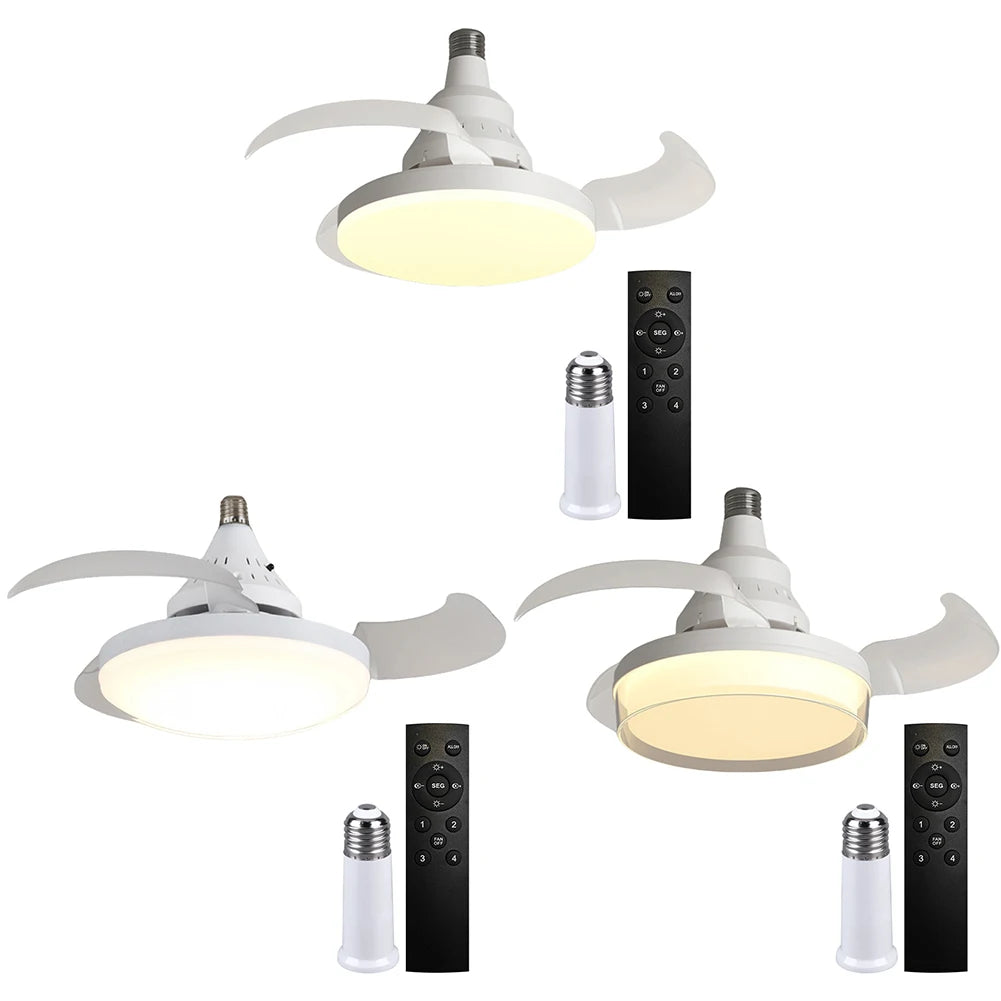 Invisible Leaf Ceiling Fan with LED Light & Remote Control Peaceful Pleasures Health and Wellness