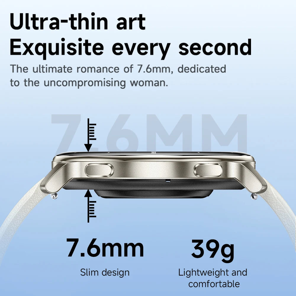Yoateo Ultra Thin Smart Watch | GPS, AMOLED, Bluetooth, 3ATM