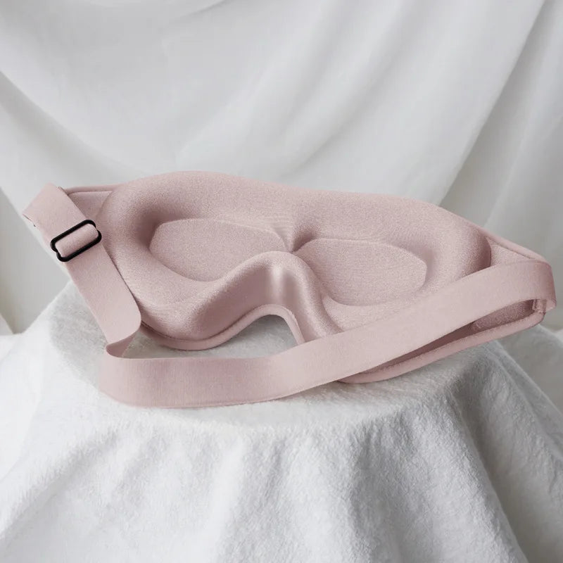 3d sleep eye mask three-dimensional 3d eye mask one-piece nose memory foam blackout eye mask breathable fabric help sleep Peaceful Pleasures Health and Wellness Pink