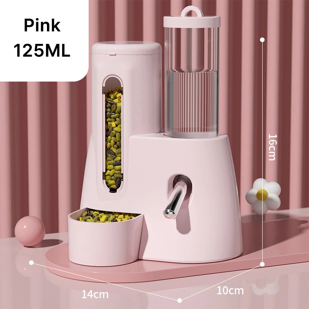 Hamster Water Feeder & Food Container for Small Animals