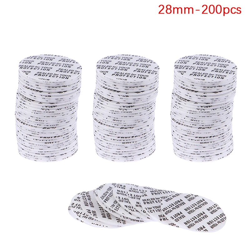 200Pcs Foam Pressure Sensitive Seal Liners for Jars & Bottles