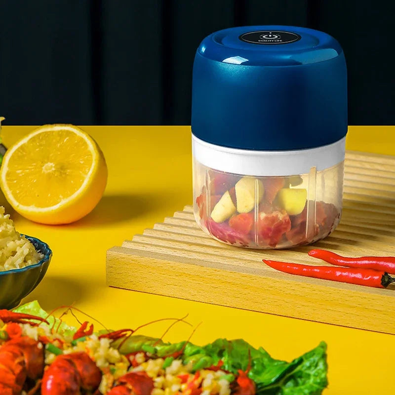 USB Mini Electric Grinder 250ml Household Multifunctional Baby Food Maker Garlic Vegetable Crusher Grinding Tool Portable Peaceful Pleasures Health and Wellness