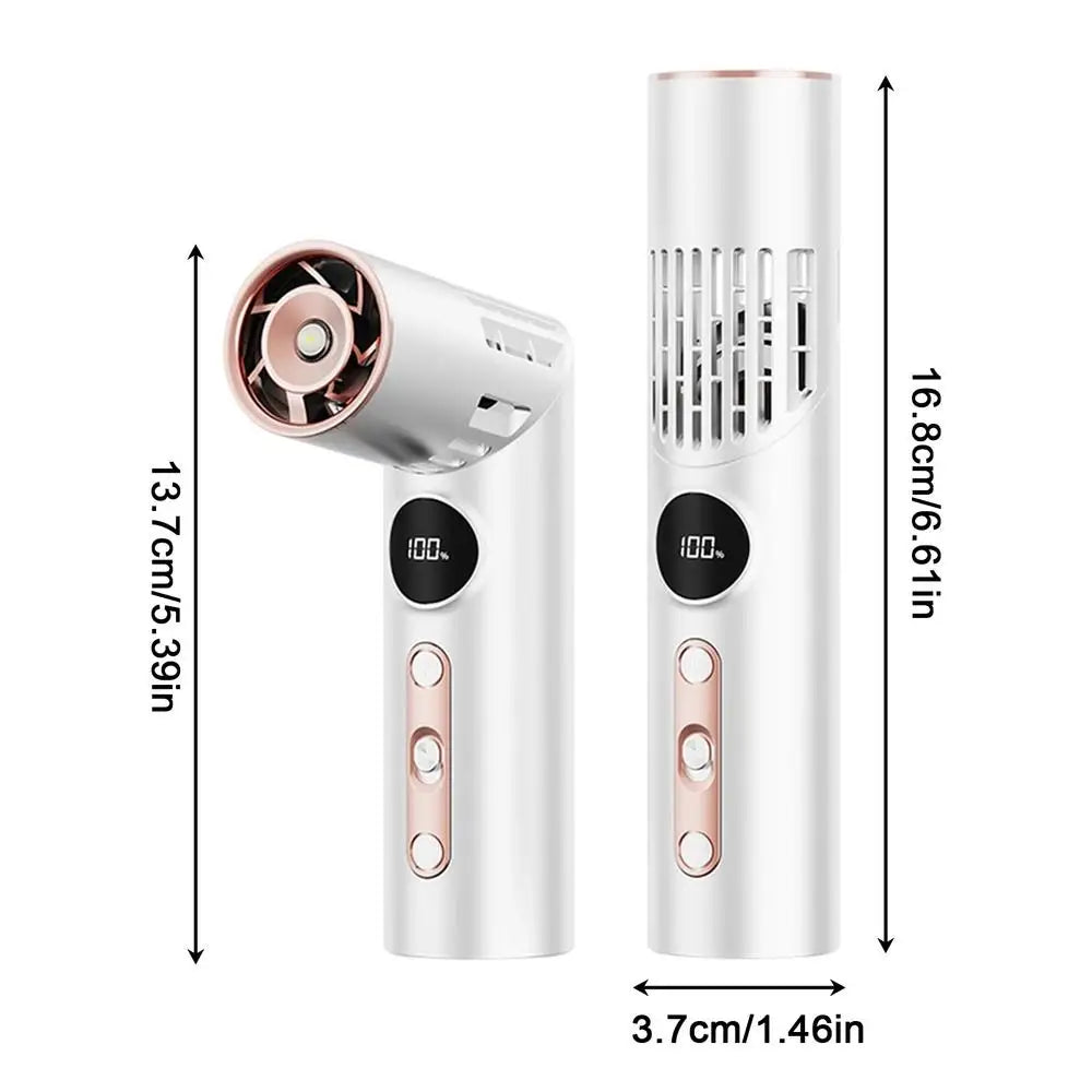Foldable Mini Handheld Fan with Digital Display | Portable