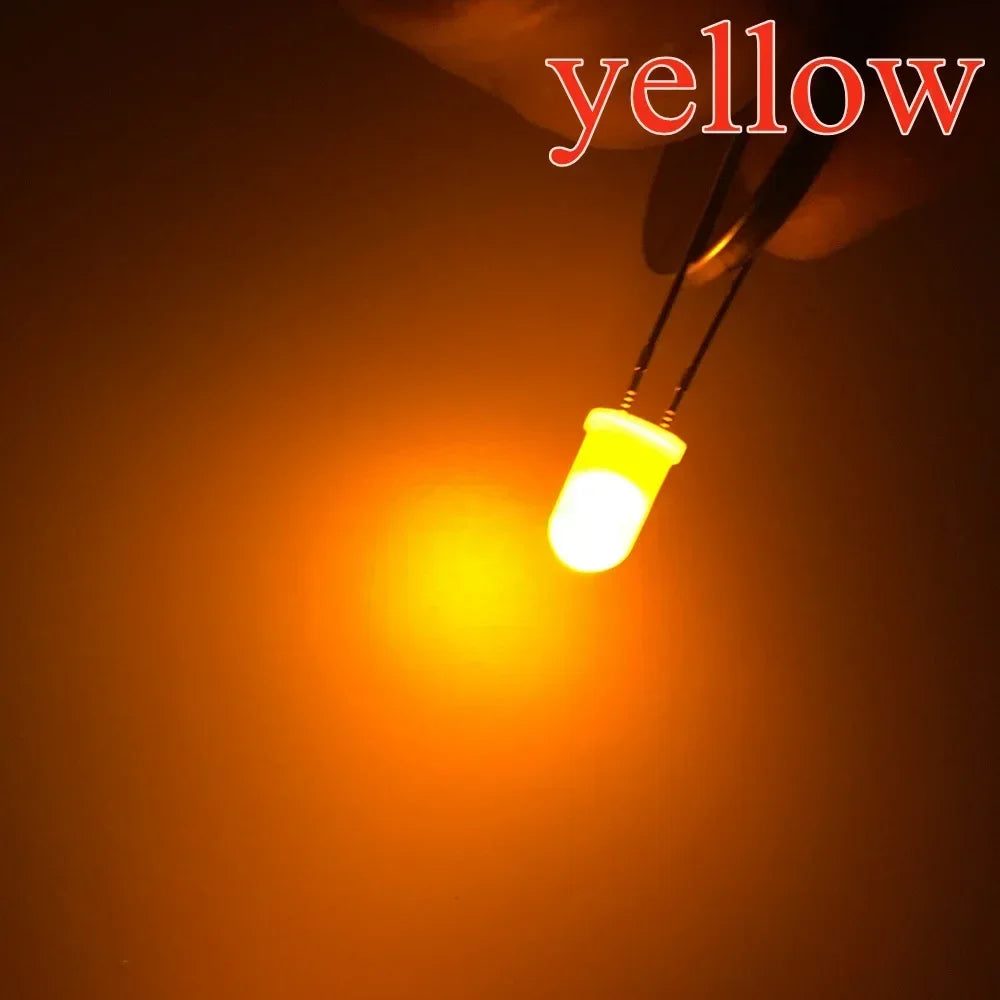 1000Pcs 5mm Diffused LED Diodes – 6-Color DIY Lighting Kit