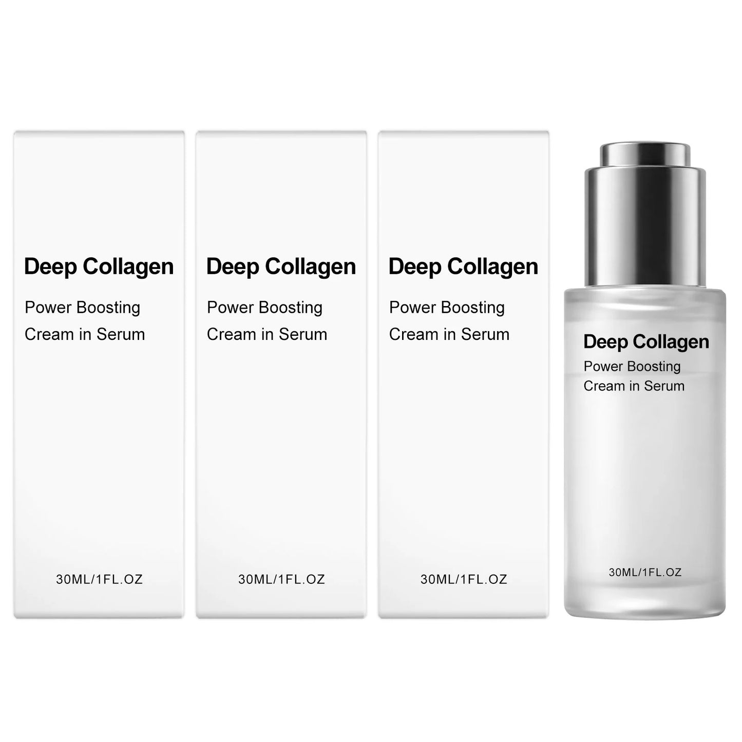 Power Boosting Cream Smoothing Skin Fine Lines Improving Sagging Enhance Skin Firmness Elasticity Moisturizing Collagen Essence Peaceful Pleasures Health and Wellness 3 x 30ML Boxed