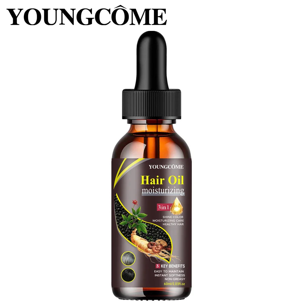 YOUNGCOME 3-in-1 Natural Herbal Moisturizing Hair Oil | 40–60ml