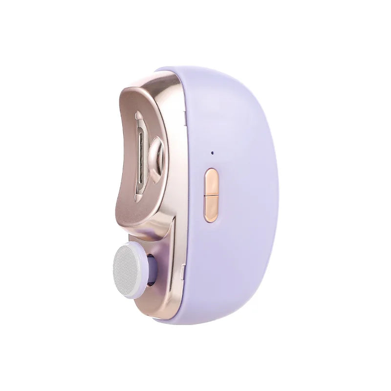HOMEFISH Electric Nail Clipper 2 in 1 Grinding Polishing Multifunctional Portable Automatic Manicure Grinder Peaceful Pleasures Health and Wellness purple