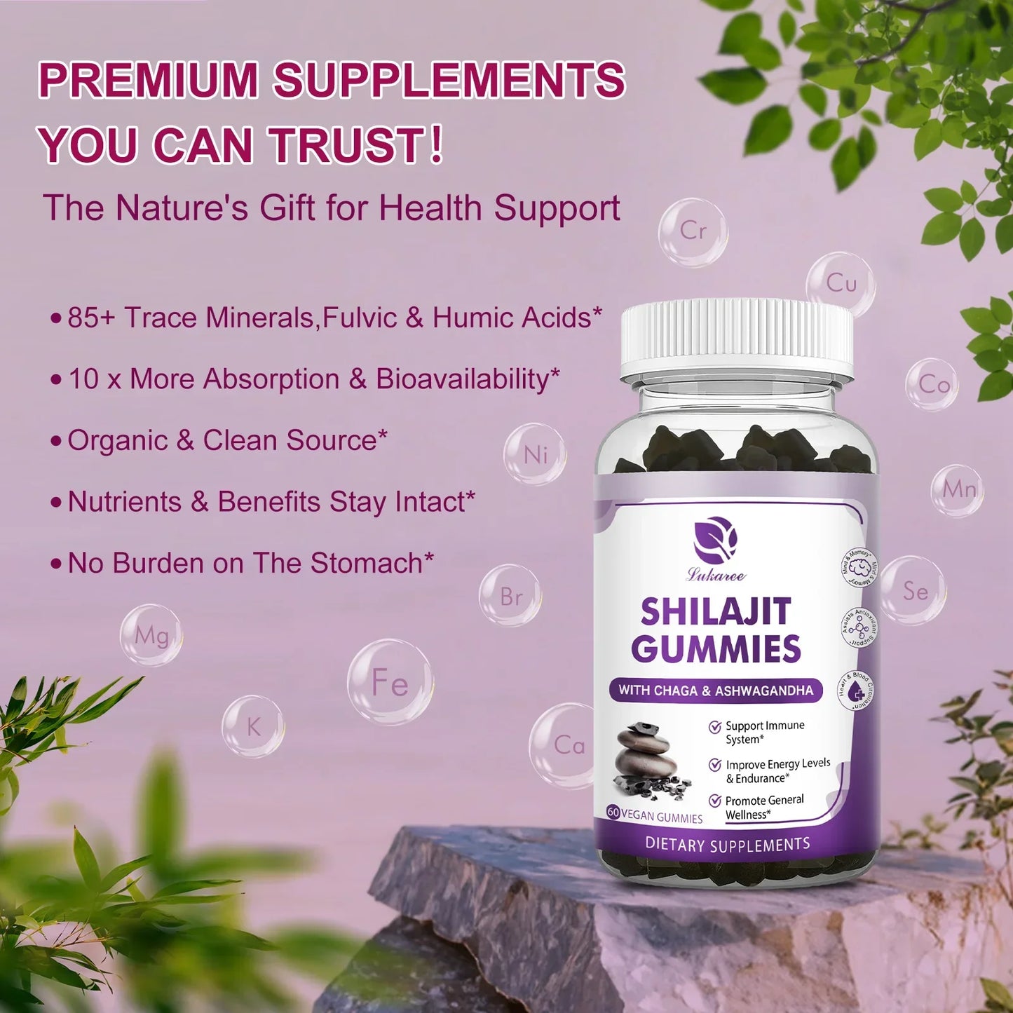 Himalaya Pure Shilajit Gummies 13-in-1 Supplement Peaceful Pleasures Health and Wellness