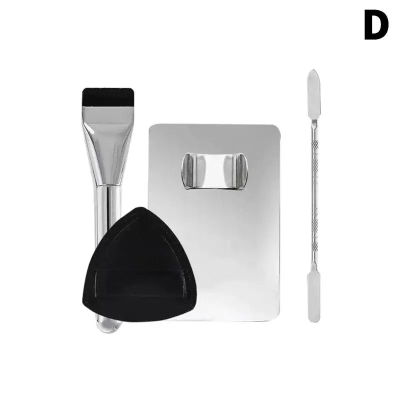 1/3/4pcs Foundation Makeup Tools Kit Foundation Brush Powder Puff And Cream Palette Portable Makeup Tool For Travel Daily Peaceful Pleasures Health and Wellness set D