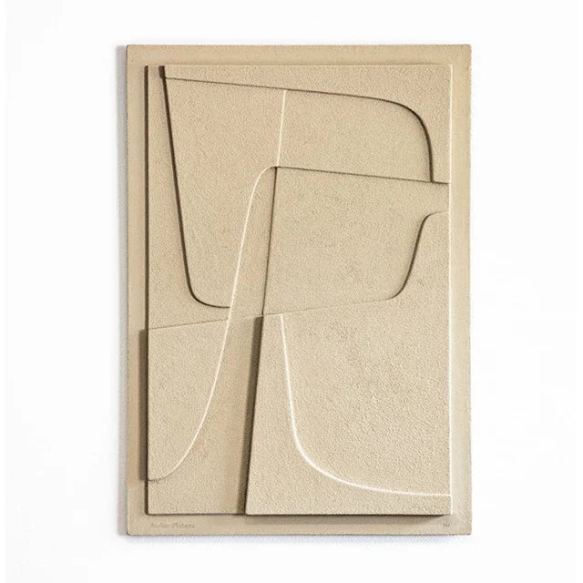 Nordic 3D Geometric Abstract Canvas Wall Art | Minimalist Print