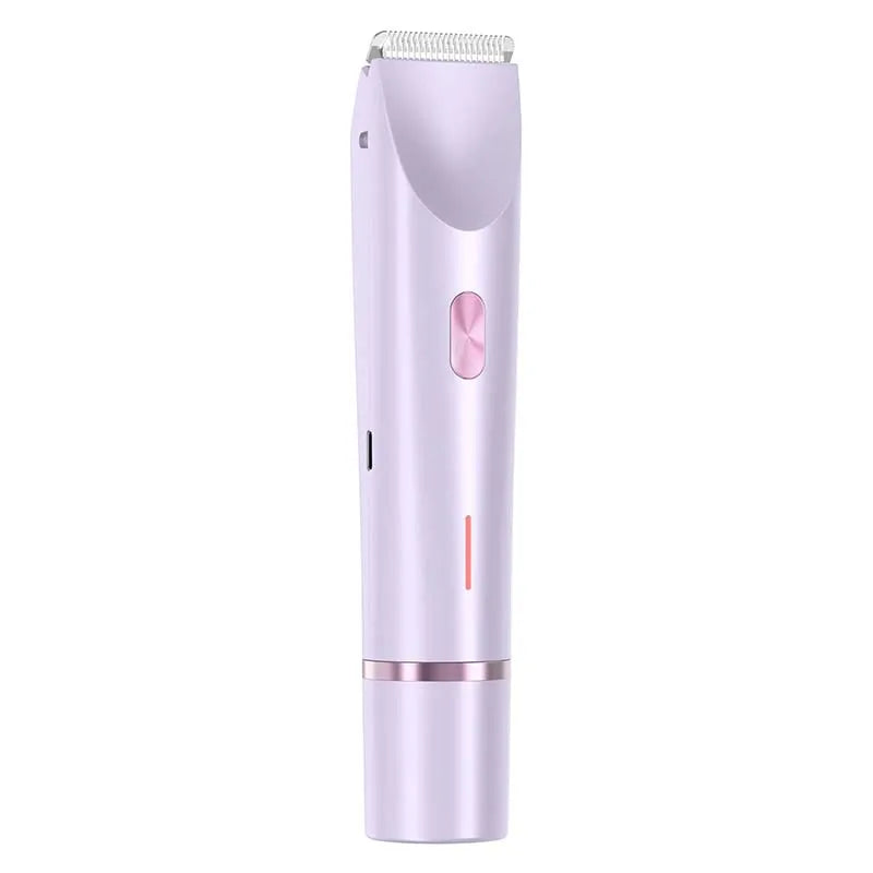 Electric Shaver for Women 2 in 1 Bikini Trimmer Double Head Portable Hair Electric Epilator IPX7 Waterproof Electric Razor Peaceful Pleasures Health and Wellness PURPLE USB Type-C