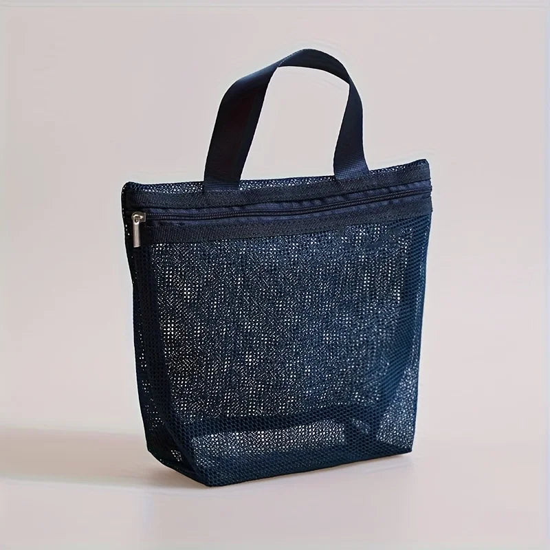 Mesh Hollow-Out Bag for Bath, Travel, Beach & Makeup