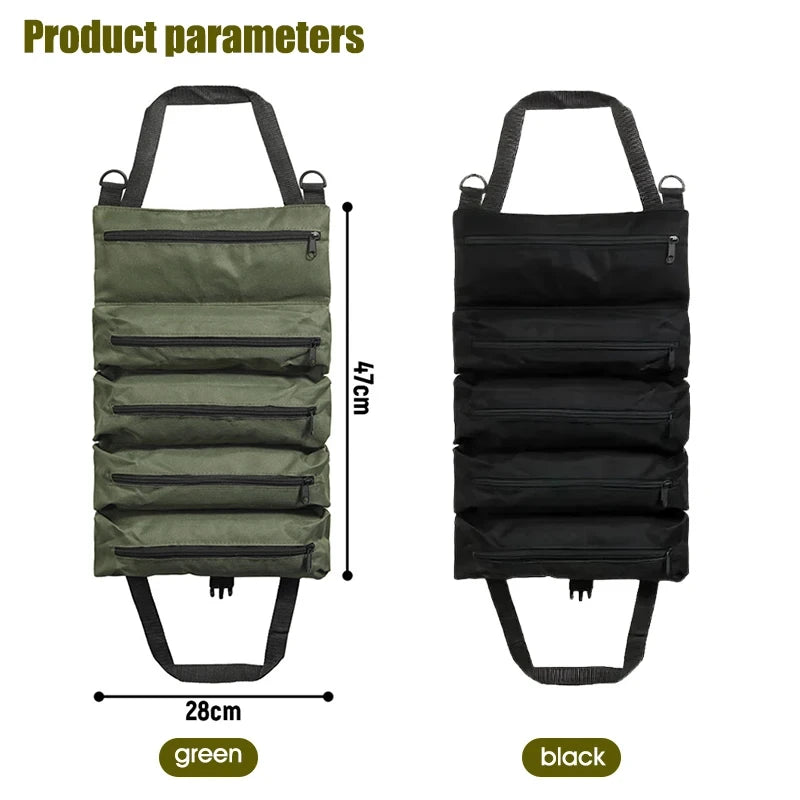 Heavy-Duty Roll-Up Tool Bag | Oxford Fabric Tool Organizer