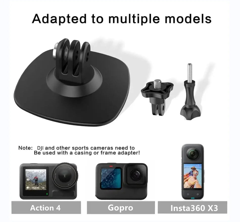 Flexible Action Camera Mount Base – GoPro, Insta360 & DJI