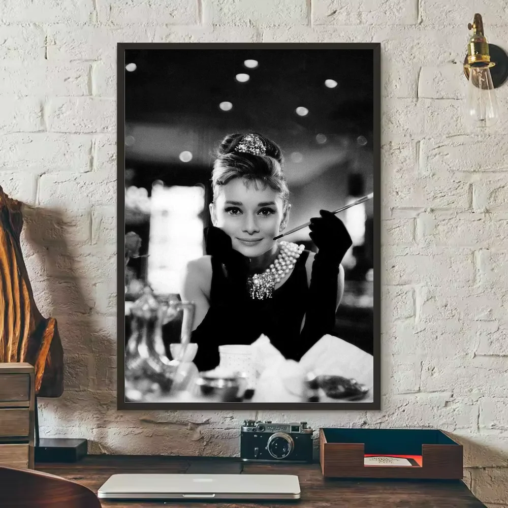 Audrey Hepburn HD Wall Poster – Waterproof PVC Sticky Decor Wall Art Poster Peaceful Pleasures Health and Wellness